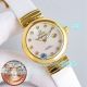 Swiss Replica Omega 34mm De Ville Ladymatic Yellow Gold Case Black Face Watch (2)_th.jpg